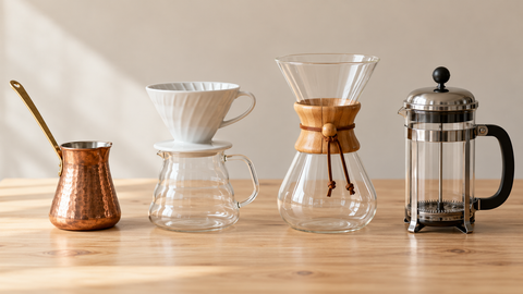 4 cafetières pour différentes méthodes d'infusion