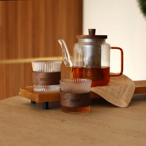 Théière en verre KARL 1.20L orange graphite