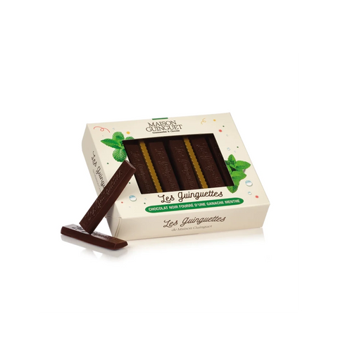 Les guinguettes chocolat noir fourrées ganache menthe
