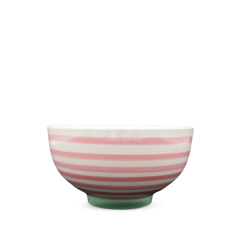 Bol Patricia rayures roses, Ø13,5 cm - Bloomingville