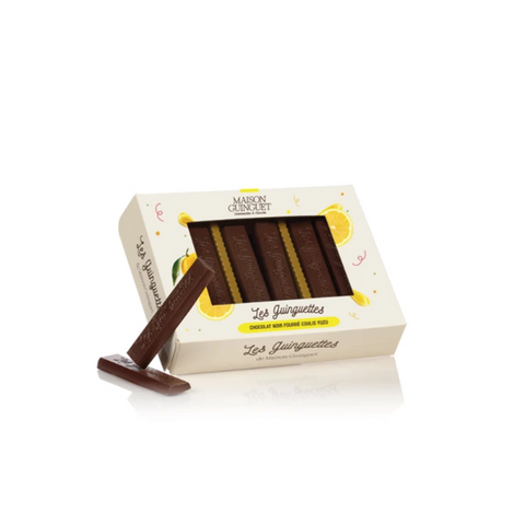 Les guinguettes chocolat noir fourrées coulis Yuzu
